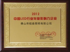 2012年中國(guó)LED行業(yè)年度影響力企業(yè)